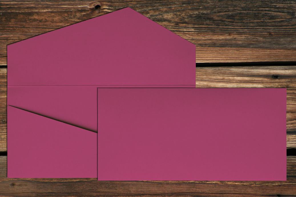 Geschenkkarte DL 110x220 mm Amarena gerippt 220 g/qm